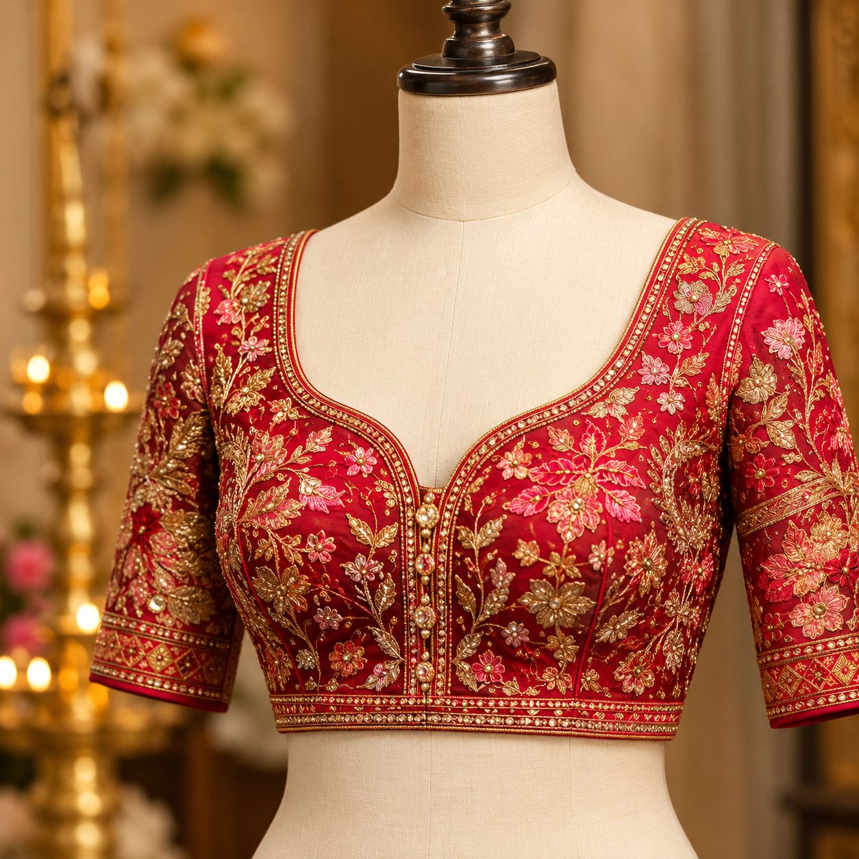 Finished embroidered blouse