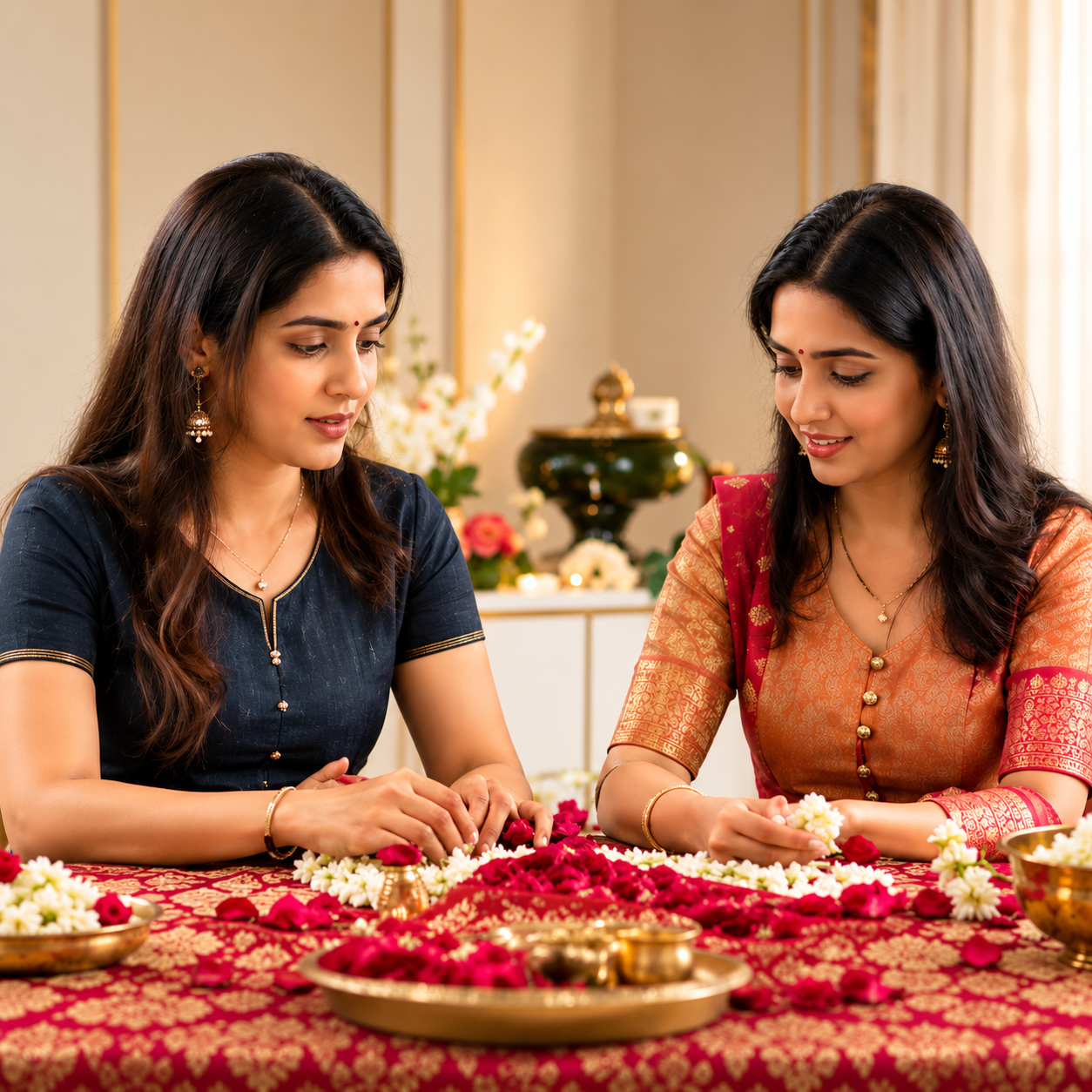Festive Floral Arranging Tradition